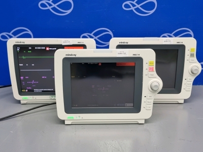 2 x Mindray iMEC 10 Patient Monitor and 1 x Mindray iMEC 12 Patient Monitor