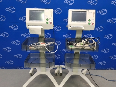 2 x Huntleigh Sonicaid Team 3 Fetal Monitor on Rollstand