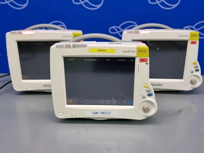 3 x Philips Intellivue MP30 Patient Monitor