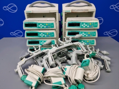 8 x B Braun Infusomat Space Infusion Pump with Accessories