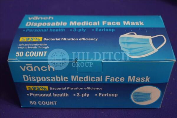 24,000 (12 boxes of 2000) x Vanch Disposable Medical Face Masks