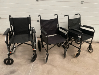 3 x Folding Wheelchairs