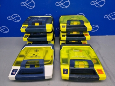 4 x Cardiac Science Powerheart AED G3 Defibrillator and 4 x Cardiac Science Powerheart AED G3 Pro Defibrillator