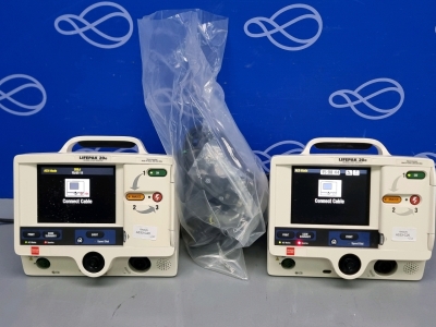 2 x Physio Control Lifepak 20e Defibrillator with Pacer Function