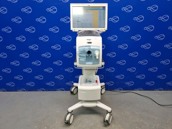 Draeger Evita Infinity V500 Ventilator with Infinity C500 Monitor on Trolley