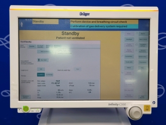 Draeger Evita Infinity V500 Ventilator with Infinity C500 Monitor on Trolley - 4
