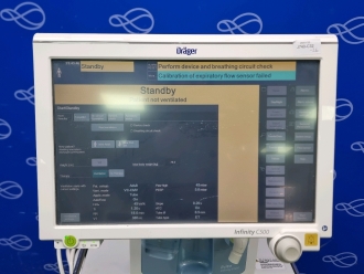 Draeger Evita Infinity V500 Ventilator with Infinity C500 Monitor on Trolley - 4