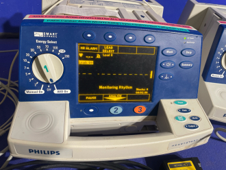 2 x Philips Heartstart XL Defibrillators (1 with Pacing Option) - 2