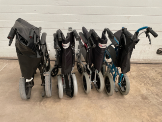 4 x Folding Transit Wheelchairs - 2