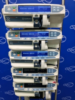 5 x Carefusion Alaris CC Guardrails Plus Syringe Pump on Carefusion Alaris DS Docking Station & Trolley - 2