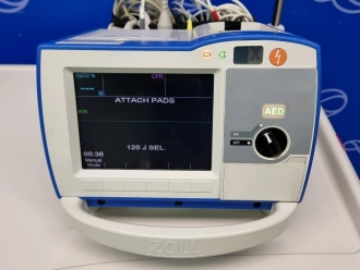 Zoll R-Series Plus Defibrillator on Metro Flexline Crash Trolley - 2