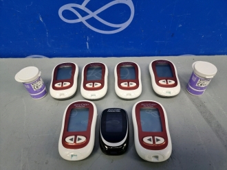 6 x Roche Accu-Chek Performa Blood Glucose Monitor and 1 x Performa Nano Blood Glucose Monitor