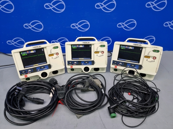 2 x Physio Control Lifepak 20e Defibrillator with Pacing & 1 x Physio Control Lifepak 20e Defibrillator