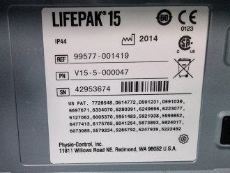 Physio Control Lifepak 15 Monitor/Defibrillator with Pacing & CO2 Port - 5