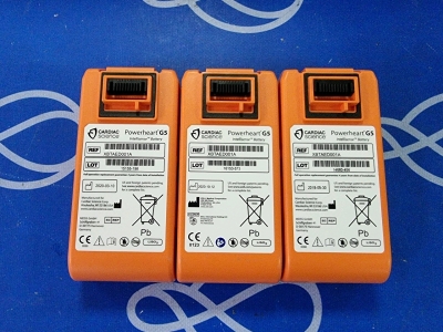 3 x Cardiac Science Powerheart G5 Defibrillator Battery