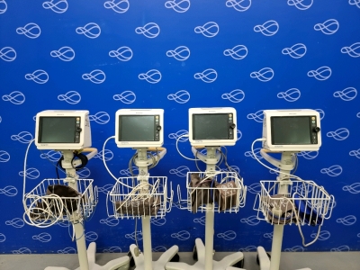 4 x Philips SureSigns VS4 Patient Monitor on Rollstand