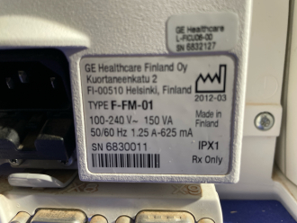 GE F-FM-01 Patient Monitor - 3