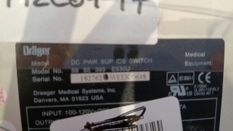 Draeger DC PWR SUP IDS SWITCH - 6