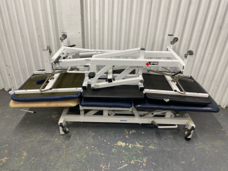 1 x Akron & 1 x Medi-Plinth 3-Section Hydraulic Patient Couches - 2