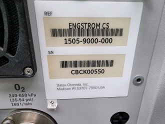 GE Datex-Ohmeda Engstrom Carestation Ventilator on Rollstand - 5