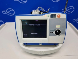 Zoll R-Series Plus Defibrillator on Metro Flexline Crash Trolley - 2