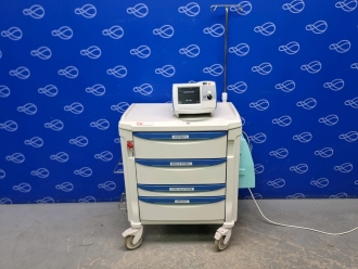 Zoll R-Series Plus Defibrillator on Metro Flexline Crash Trolley