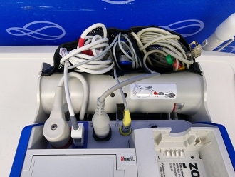 Zoll R-Series Plus Defibrillator on Metro Flexline Crash Trolley - 3