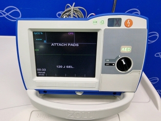 Zoll R-Series Plus Defibrillator on Metro Flexline Crash Trolley - 2