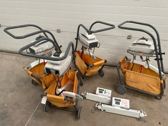 4 x Guldmann Patient Ceiling Hoists with Trolleys