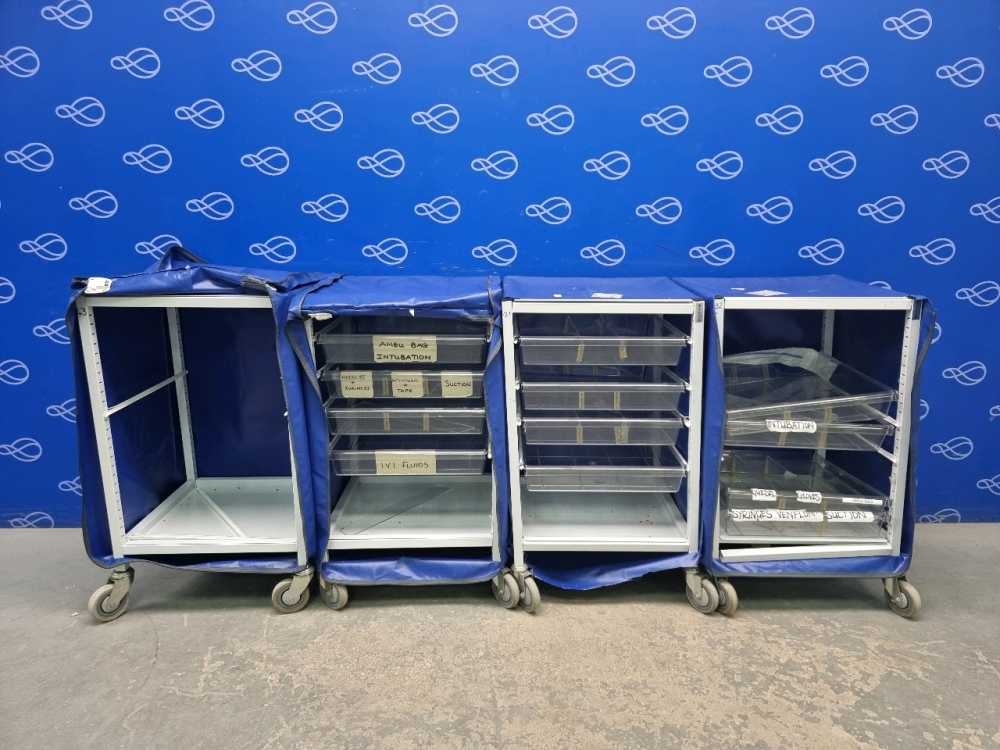 4 x Consumable Trolley with Assorted Trays