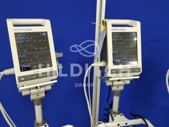 5 x Huntleigh SmartSigns Compact 300 Patient Monitors on Rollstands *All Power Up* - 2