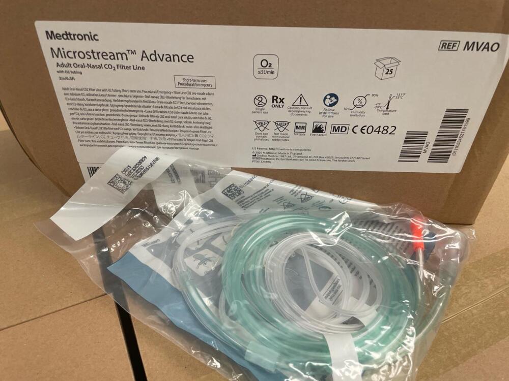 1025 (41 boxes of 25) x Medtronic Microstream Advance Adult Oral-Nasal ...