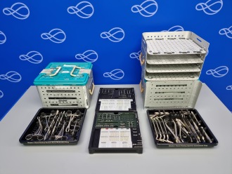 Three Trays of Stryker Hand Plating System Instruments and Plates (All Incomplete)