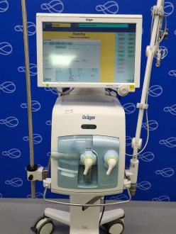 Draeger Babylog VN500 Ventilator on Rollstand - 4