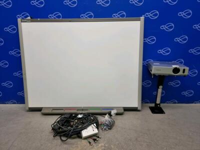 Hitachi CP-X301 3LCD Projector & Smart Technologies SB660 SMART Board Interactive Whiteboard