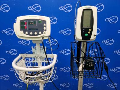 Welch Allyn 420 Series Spot Vital Signs Monitor & Welch Allyn 53N00 Vital Signs Monitor on 2 x Rollstand