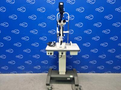 Pacific Optics Electronics M DOP YZ5FI Slit Lamp on Table
