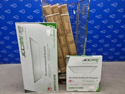 7 x JCC Skytile Linear 600 x 1200mm LED Panel & 1 x JCC Skytile 2900 600 x 600mm LED Panel - boxed as new