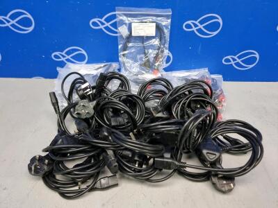 22 x Power Cable UK Moulded (Kettle Lead) and 25 x Amphenol Alden 113321-01 Lead with 12/24V DC Automotive Connector Plug