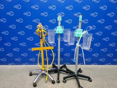 2 x Serres Suction Stand and 1 x Therapy Equipment Ltd Suction Stand