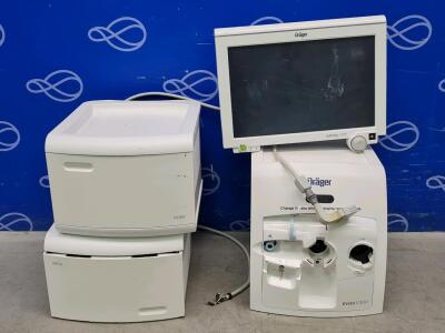Draeger Evita V300 Ventilator with Draeger Infinity C300 and 2 x Draeger PS500 Portable Power Supply