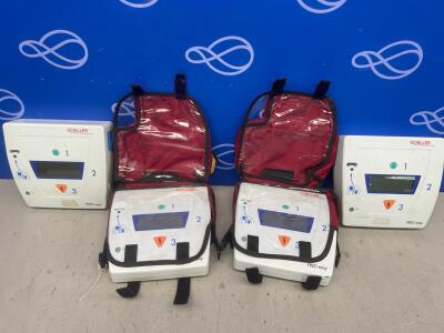 4 x Schiller Fred Easy Defibrillators
