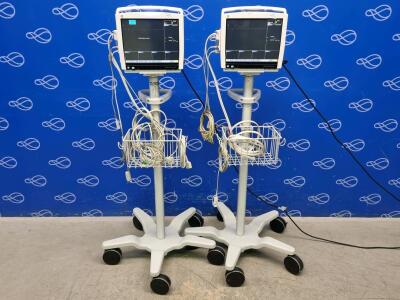 2 x GE Carescape B450 Monitor on Rollstand