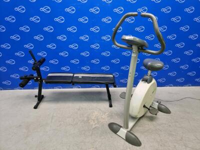 Tunturi E4 Exercise Bike & Exercise Bench