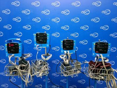 3 x GE Carescape V100 Dinamap Vital Signs Monitor on Rollstand & 1 x GE Carescape ProCare Auscultatory Vital Signs Monitor on Rollstand