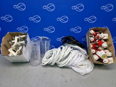 2 x Air Hose, 9 x O2 Hose, 3 x 2Ltr Suction Cannister, 10 x Therapy Equipment Oxygen Regulator and 15 x Therapy Equipment Vacuum Regulator