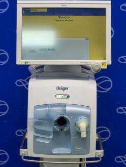 Draeger Evita Infinity V500 Ventilator with Infinity C500 Monitor on Trolley - 2