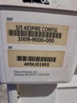 Datex-Ohmeda S/5 Aespire Anaesthetic Machine - 5