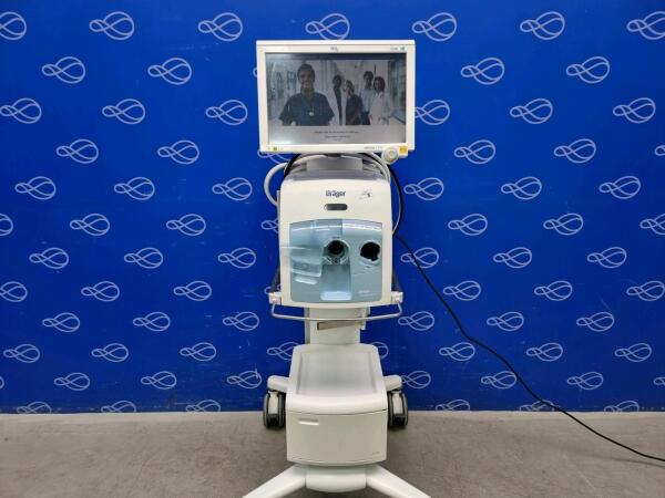 Draeger Evita Infinity V500 Ventilator with Infinity C500 Monitor on Trolley