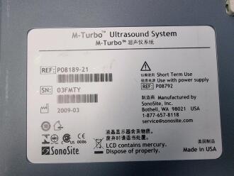Sonosite M-Turbo Ultrasound System on Sonosite Mobile Docking System Lite II Trolley - 3